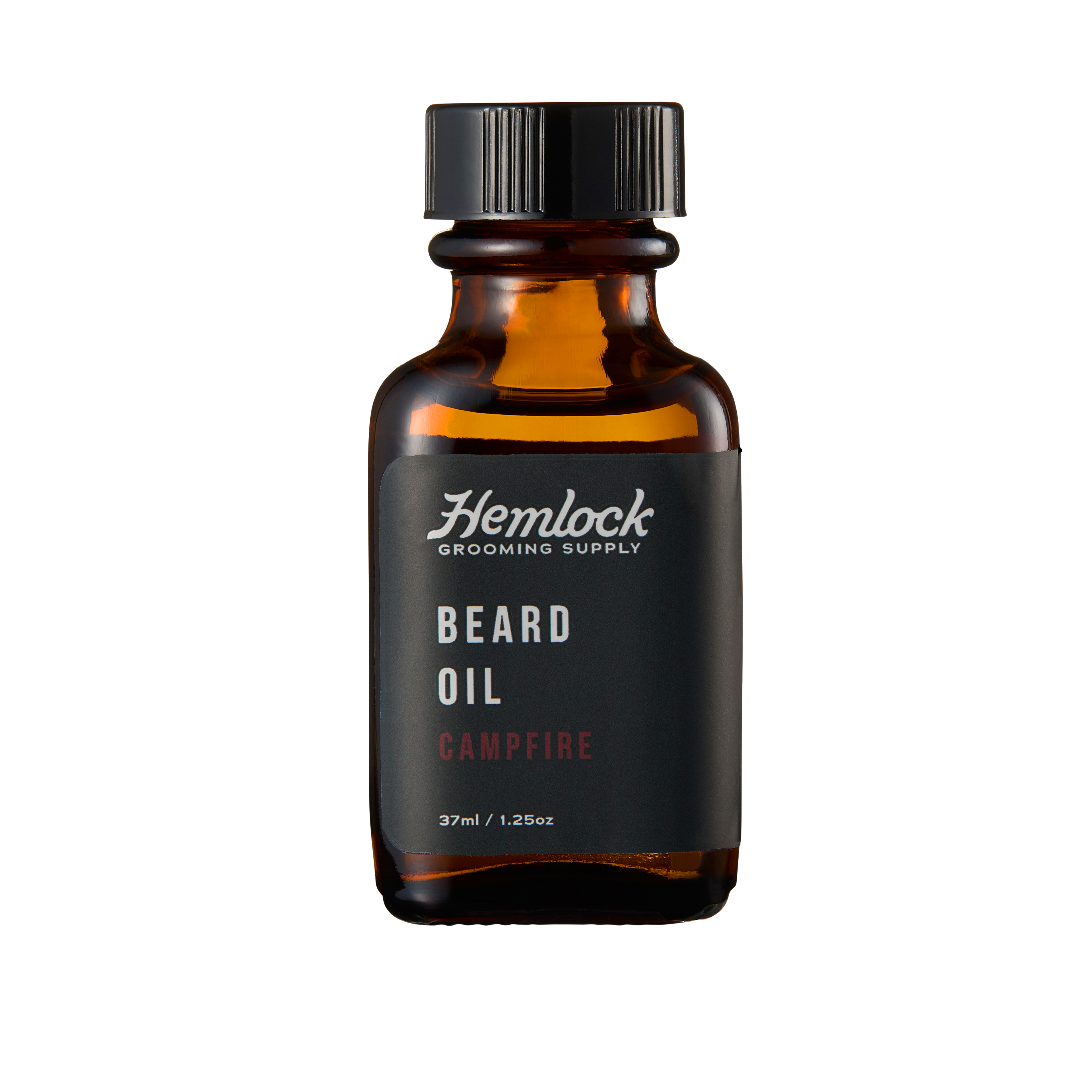Hemlock Campfire Beard Oil, nourishing beard and skin oil with a warm smoky campfire scent