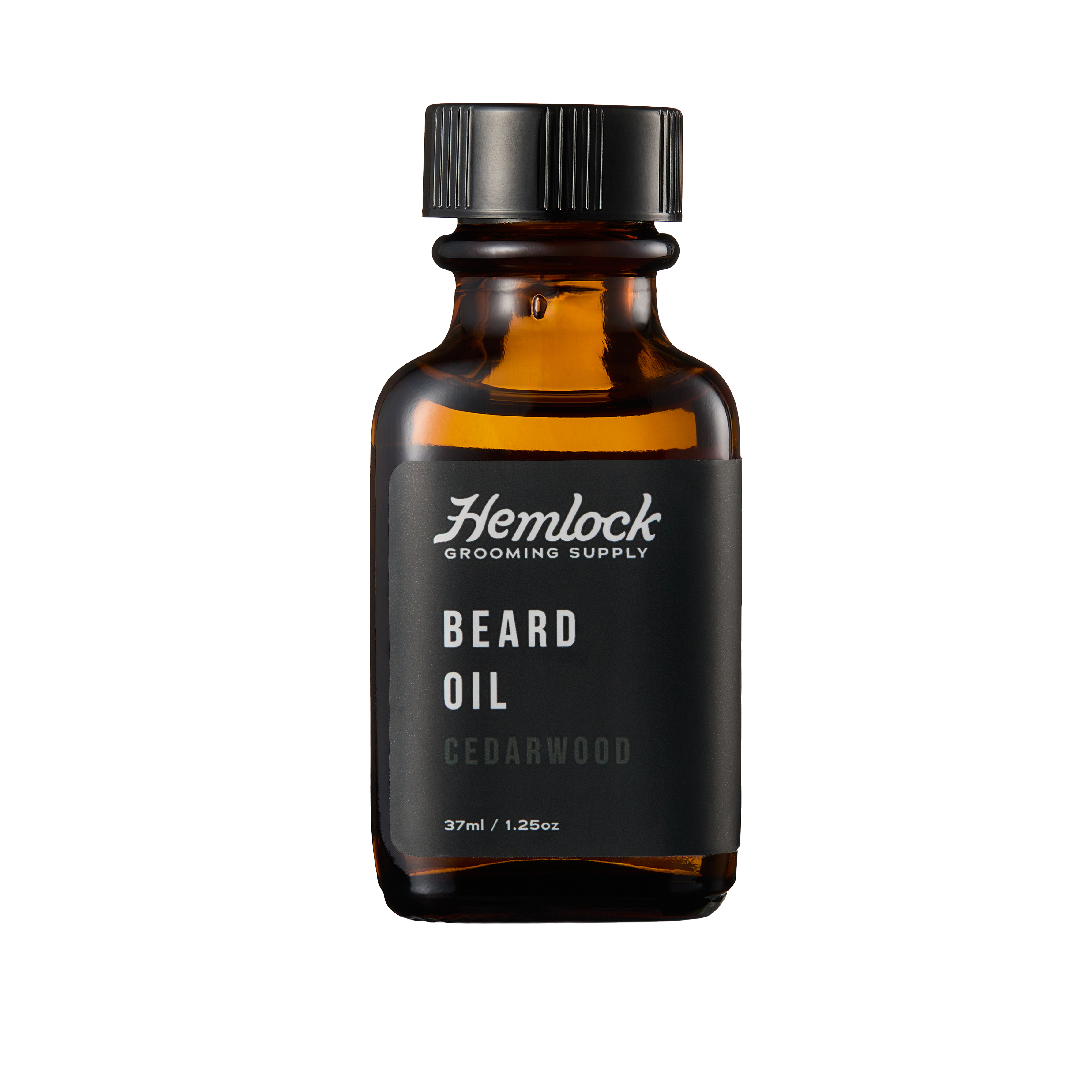 Hemlock Cedarwood Beard Oil, nourishing beard and skin oil with a fresh woodsy cedarwood scent