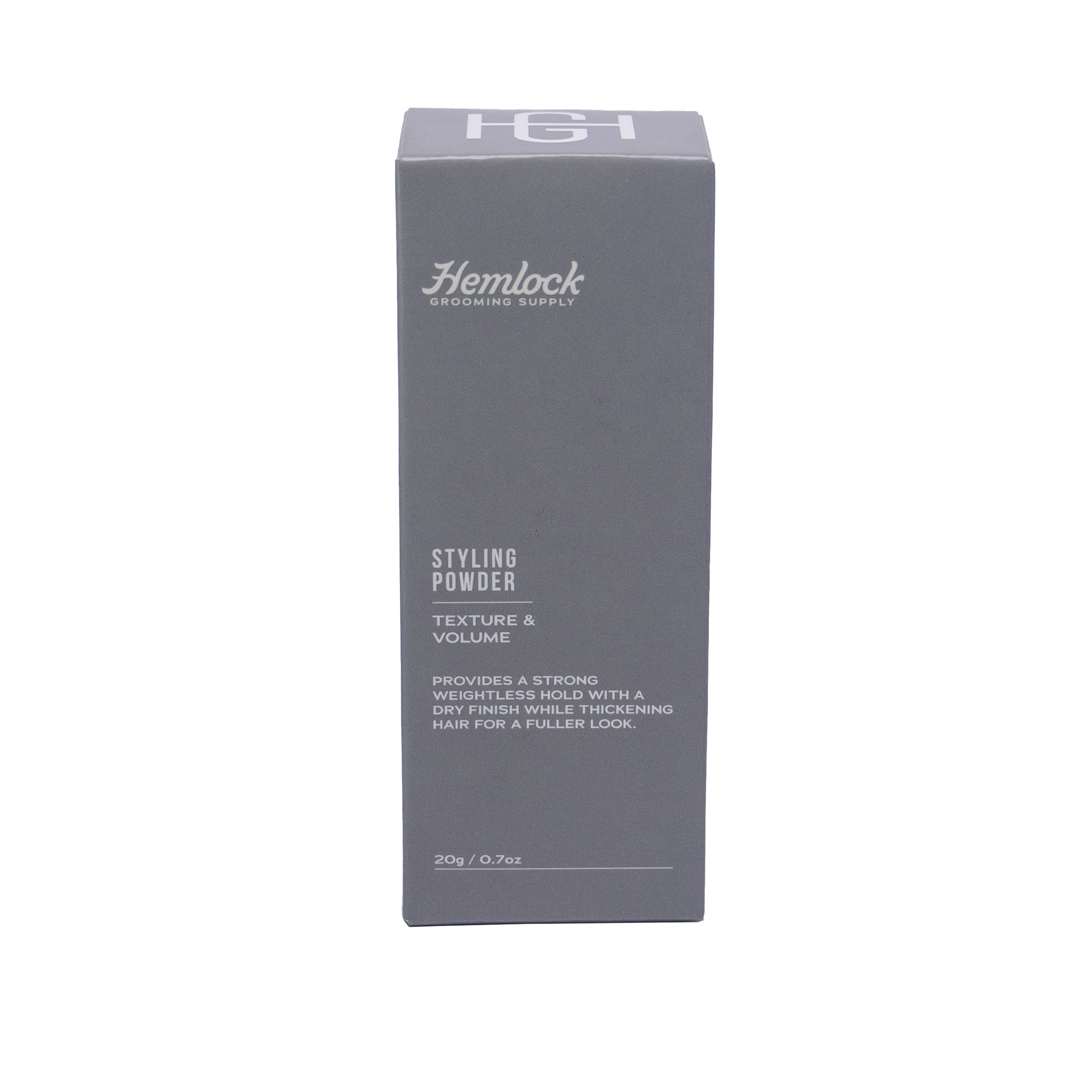 Hemlock Texture Powder hair styling powder for volume, texture, and dry hold