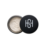 Hemlock Hair Cream open jar showing cream texture with black HG logo lid